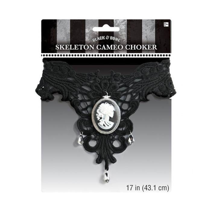 NASZYJNIK KOLIA SZKIELETOWE CAMEO KARNAWAŁ